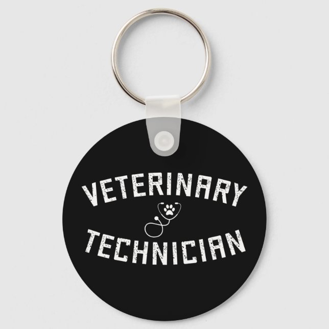 Llavero Técnico Veterinario | Vet Tech Paw Stethoscope (Anverso)