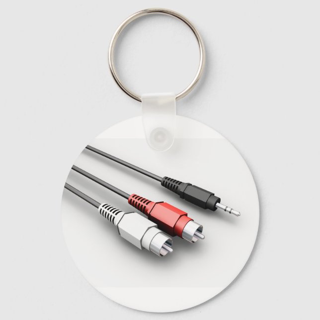 Llavero Tecnología de vídeo de cables de audio (Anverso)