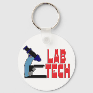 Llavero TECNOLOGÍA del LABORATORIO con el MICROSCOPIO