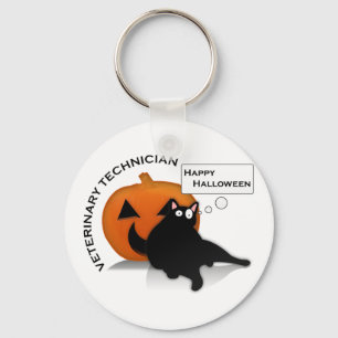 Llavero ¡Tecnología del veterinario del feliz Halloween!