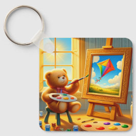 Llavero Teddy Bear Painter