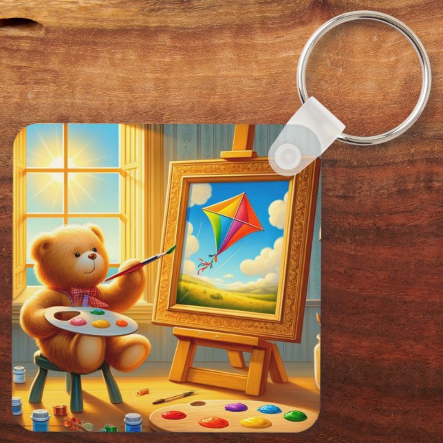 Llavero Teddy Bear Painter (Reverso )