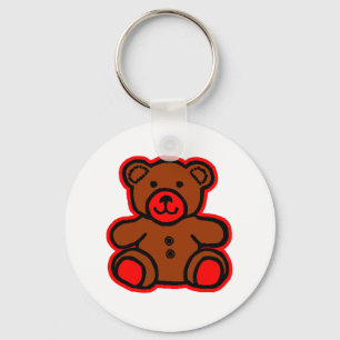 Llavero Teddy Bear Red Brown El MUSEO Zazzle Regalos