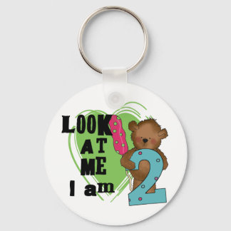 Llavero Teddy Bear Tengo 2 camisetas de cumpleaños y regal