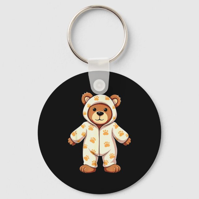 Llavero Teddy Bear Wearing Pajamas  (Anverso)