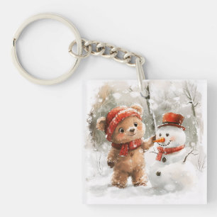 Llavero Teddy Bear y Snowman