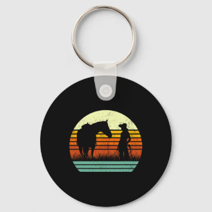 Llavero Tee De Amante De Caballos Retro Para Mujeres Y Cam