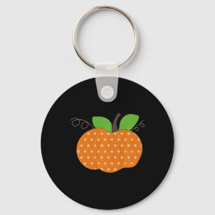 Llavero Tee de caída gráfica de la calabaza de punto de po
