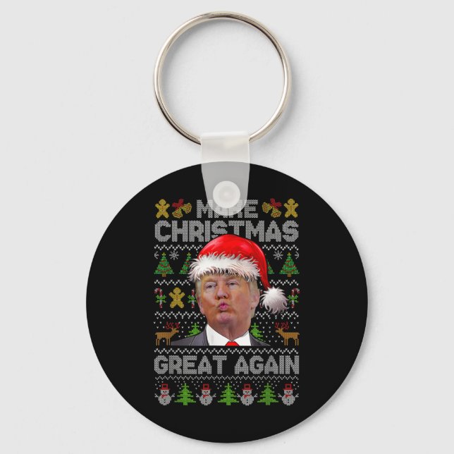 Llavero Tee de Navidades cómicos de Trump Ill (Anverso)