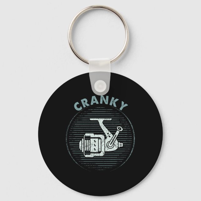 Llavero Tee De Pesca Gracioso Para Hombres Cranky (Anverso)