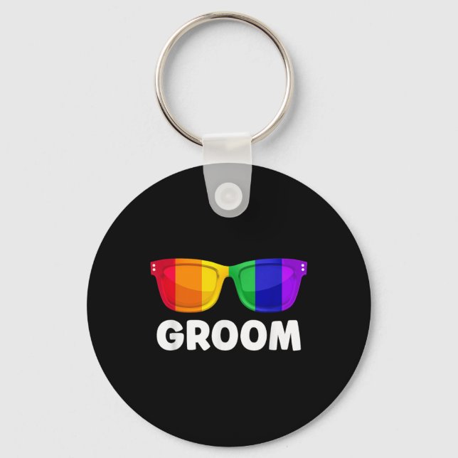 Llavero Tee Lgbt, Boda de Groom, partido de licenciatura l (Anverso)
