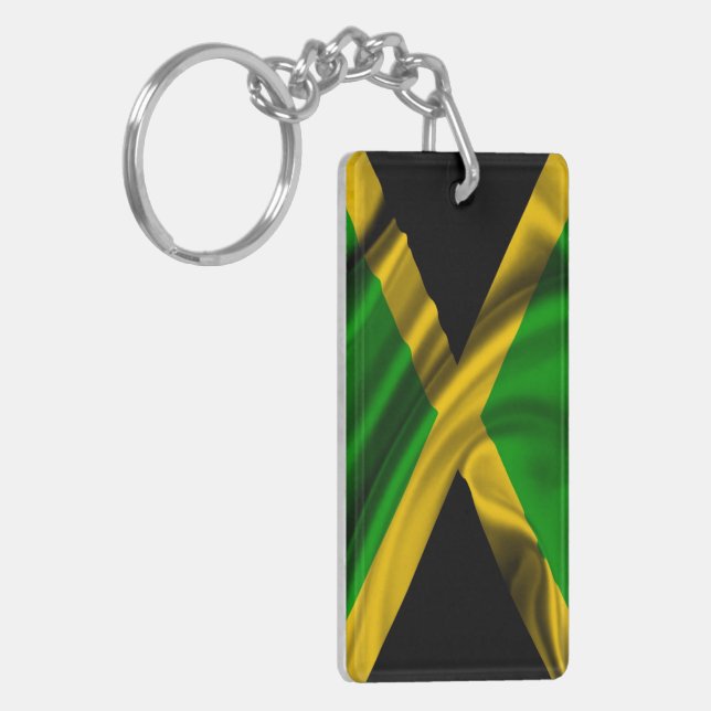 Llavero Tela de la bandera de Jamaica (Frente Izquierda)