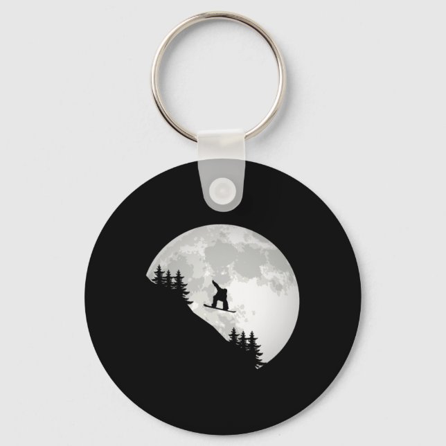 Llavero Tela de nieve - Snowboard Snowboard Snowboard (Anverso)