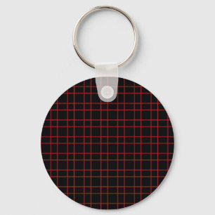 Llavero Tela escocesa roja negra