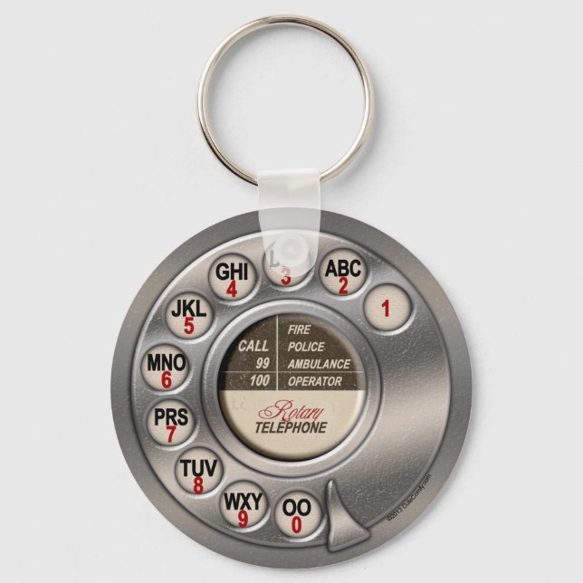 Llavero Teléfono rotativo de época (Anverso)