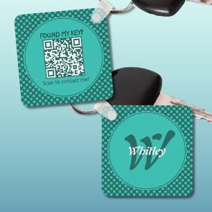 Llavero Tema de lunares chic Código QR dinámico inteligent