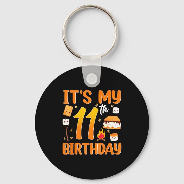 Llavero tema de malvaviscos para cumpleaños 11 (Anverso)