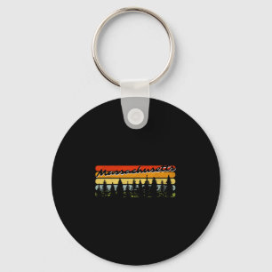 Llavero Tema de recuerdo de cabaña de árboles de puesta de