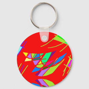 Llavero Tema del diseñador rojo de Cuadros Keyring