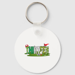 Llavero Tema del golf de 13 años Deporte para niños de 13 