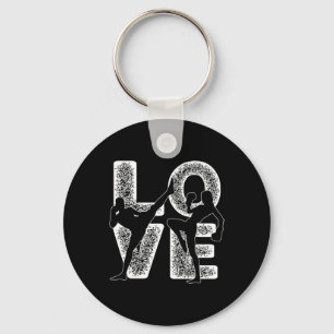 Llavero Tema gráfico de amor Muay Thai Diseño gráfico Kick