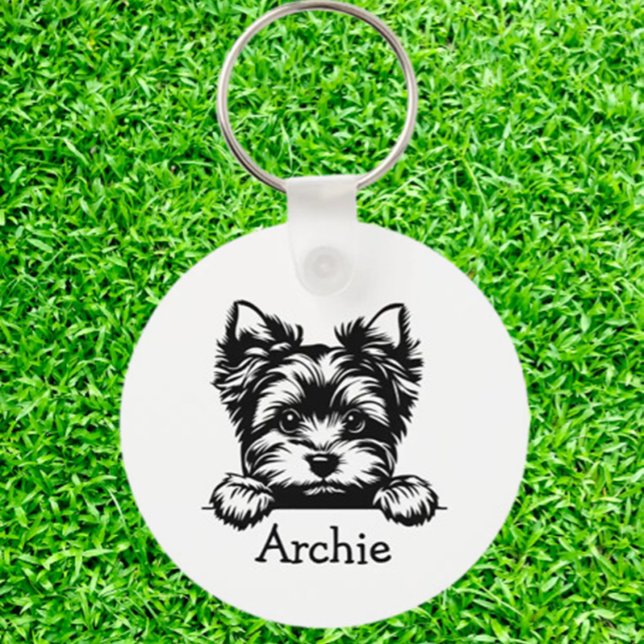 Llavero Tema personalizado de la cachorra del territorio g (Carry your love for Welsh Terrier puppies everywhere with a personalized theme keychain.)
