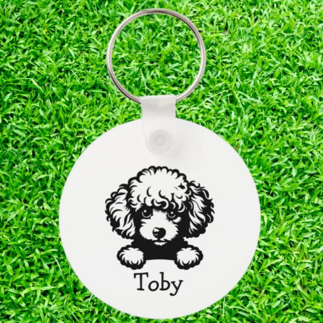 Llavero Tema personalizado de la cachorro de canapé ( These make wonderful gifts for anyone who adores their  poodle)