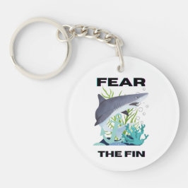 Llavero temer al tiburón aleta