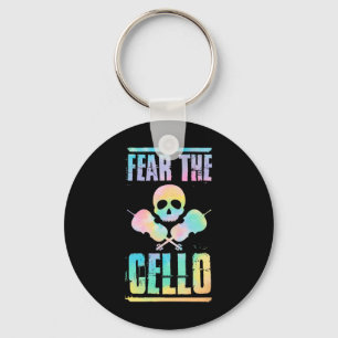 Llavero Temer Cello Skull Halloween Style Cello Player