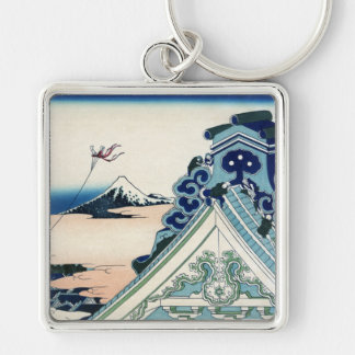 Llavero Templo Honganji Vista del Monte Fuji Grabado Japon