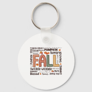 Llavero Temporada de calabazas de Fall Flannel Cae Vibes O