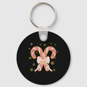 Llavero Temporada de Navidades Retro Coquette Bow Candy Ca