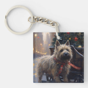 Llavero Temporada festiva de los Navidades Cairn Terrier