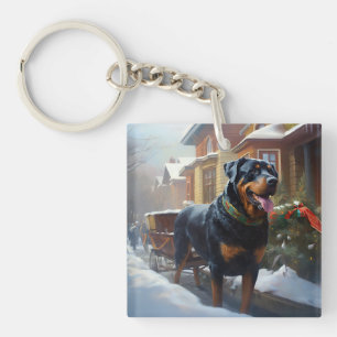 Llavero Temporada festiva de los Navidades Rottweiler