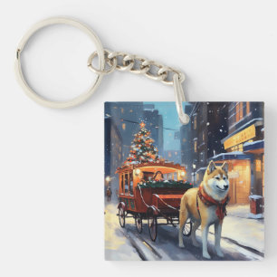 Llavero Temporada Festiva de Navidad de Akita