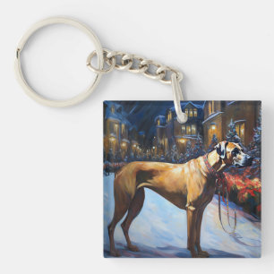 Llavero Temporada festiva de Navidad del Rhodesian Ridgeba