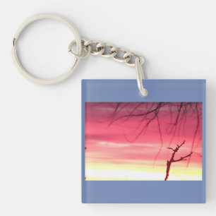Llavero Temprano por la mañana invierno Sunrise Acrylic Ke