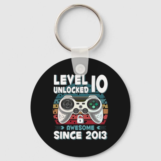 Llavero Ten 10yr Bday Son Boy Funny Gamer 10th 10 Year Old (Anverso)