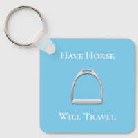 "Ten Horse Will Travel" Stirrup Iron Blue