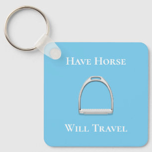 Llavero "Ten Horse Will Travel" Stirrup Iron Blue