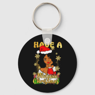 Llavero Ten un Melanin Navidad Reina Afroamericana