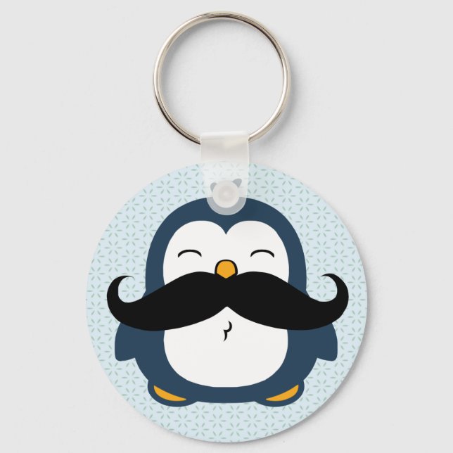 Llavero Tendencia del bigote de pingüino (Anverso)