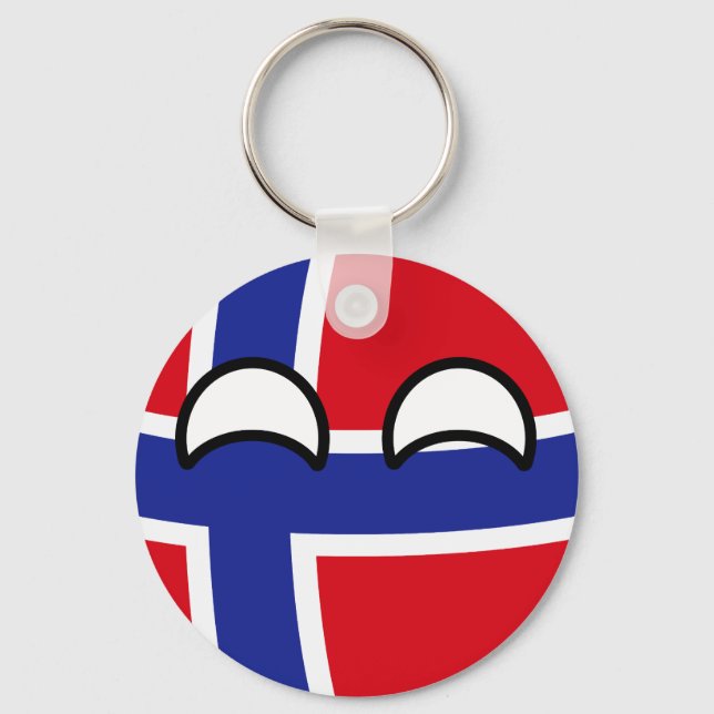 Llavero Tendencia divertida en el campo Geeky Noruega (Anverso)