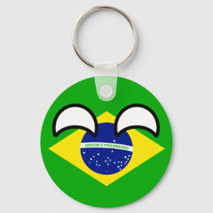 Llavero Tendencia divertida Geeky Brasil Countryball