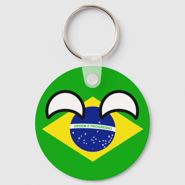 Llavero Tendencia divertida Geeky Brasil Countryball (Anverso)