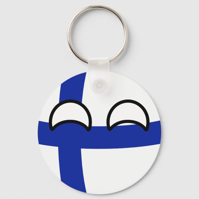Llavero Tendencia divertida Geeky Finlandia Countryball (Anverso)