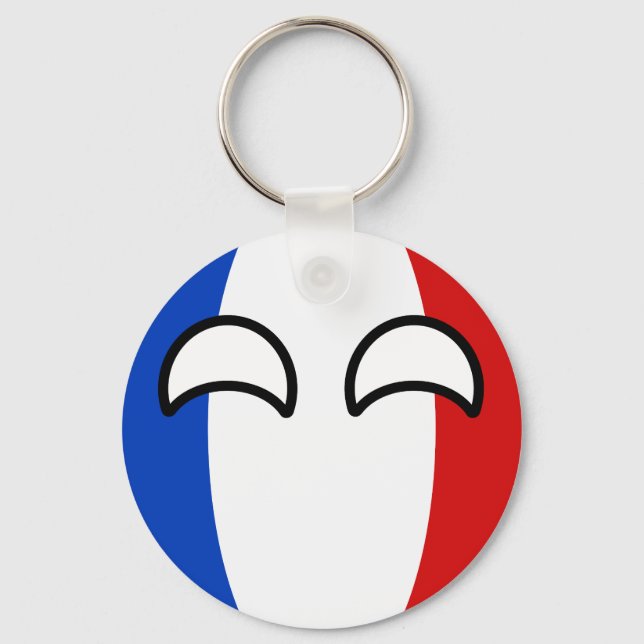 Llavero Tendencia divertida Geeky France Countryball (Anverso)