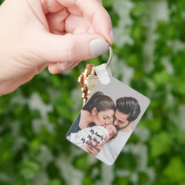 Llavero Tendencias de aluminio de dos lados con dos fotos 