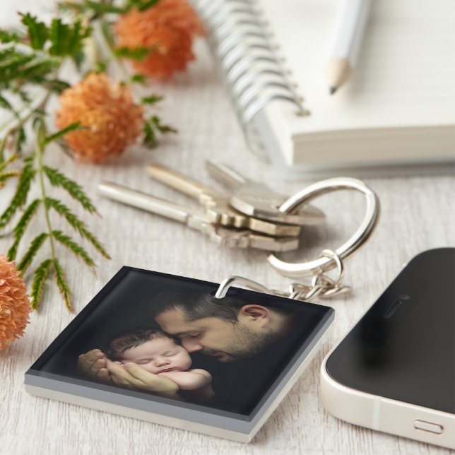 Llavero Tender Love Daddy y Baby 2 Photo Template (Frente Derecha)