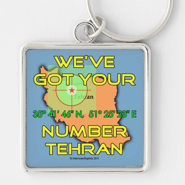 Llavero Tenemos tu número Teherán (Frente)
